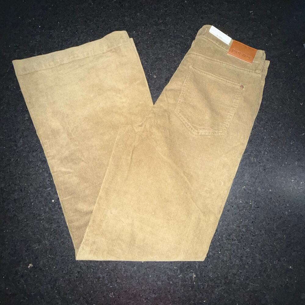 NEW JUDY BLUE HIGH WAISTED RETRO WIDE CORDUROY OLIVE GREEN JEANS SZ 9/29 - Picture 5 of 12